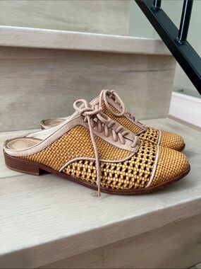 Leather loafer mules
